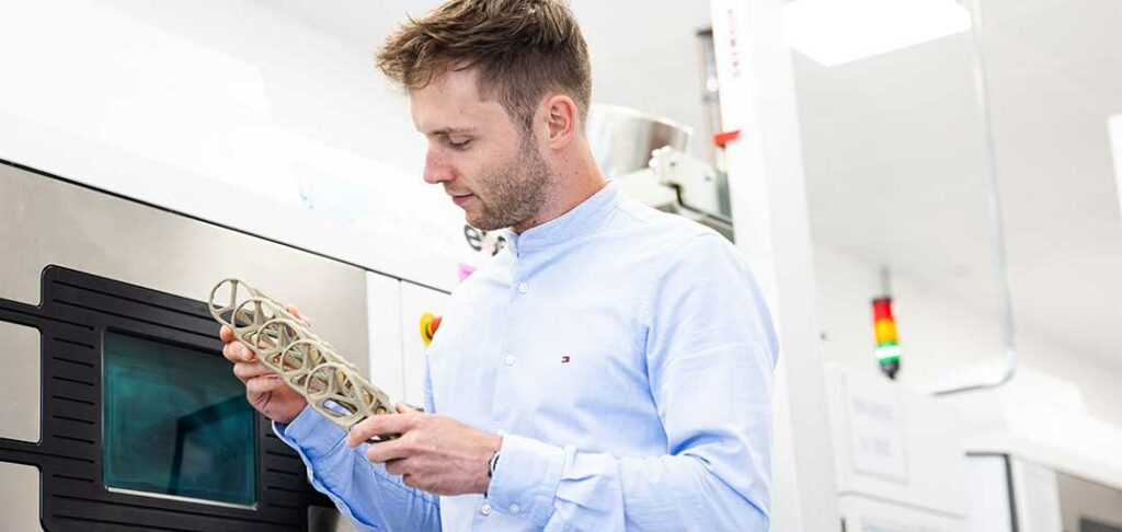 Gedruckte Fußraste mit Smart Fusion Technologie